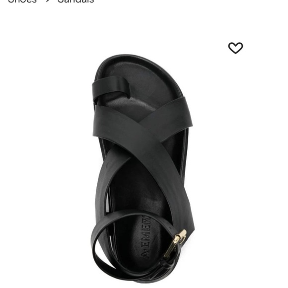 A. Emory Flat Leather Jalen Sandals - Picture 6 of 8